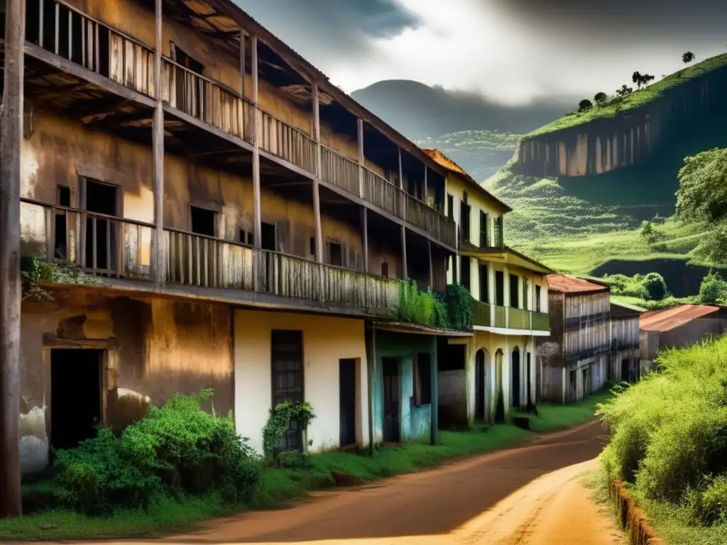 Explora las ciudades fantasma de Minas Gerais, Brasil. <b>Edificios en ruinas, calles desiertas y una atmósfera de melancolía y misterio.