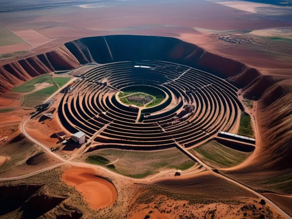 Una fascinante vista aérea de la ciudad subterránea de Coober Pedy, revelando la historia y la ingeniosa arquitectura bajo el desierto australiano.