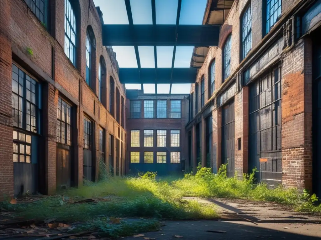 Explorando el hermoso contraste entre la decadencia urbana y la naturaleza en el Distrito de almacenes abandonados de Nueva York.