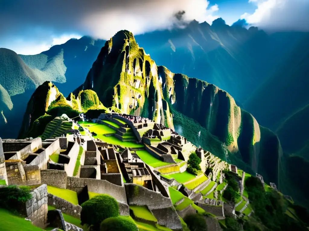 Explora la majestuosidad de la arquitectura colonial en las ciudades olvidadas de Machu Picchu, Perú. <b>Una imagen que evoca misterio y grandeza.